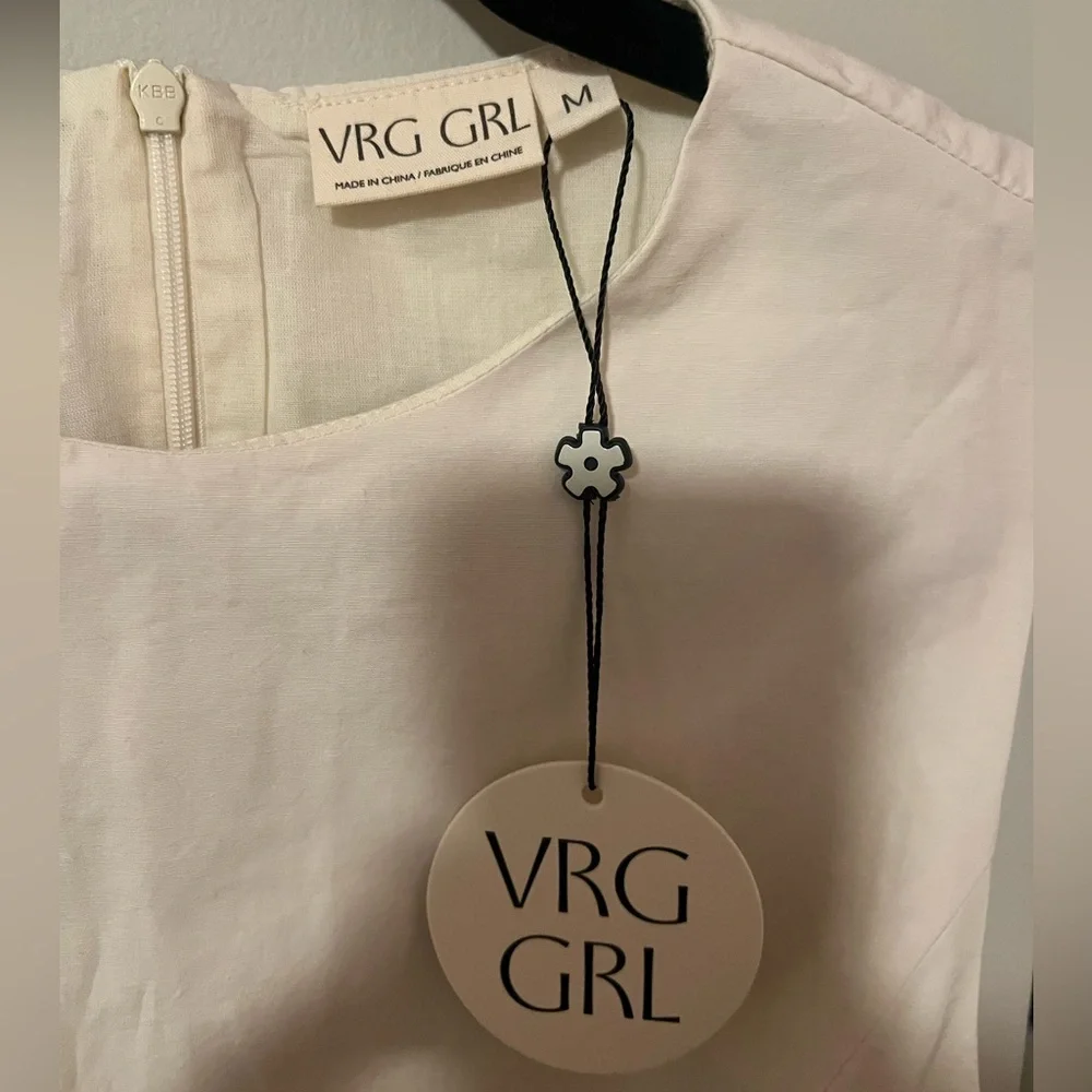 NWT Vrg Grl Cream Mini Dress - Picture 5 of 6